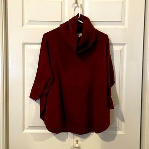 Maroon Sweater Poncho (XS/S)